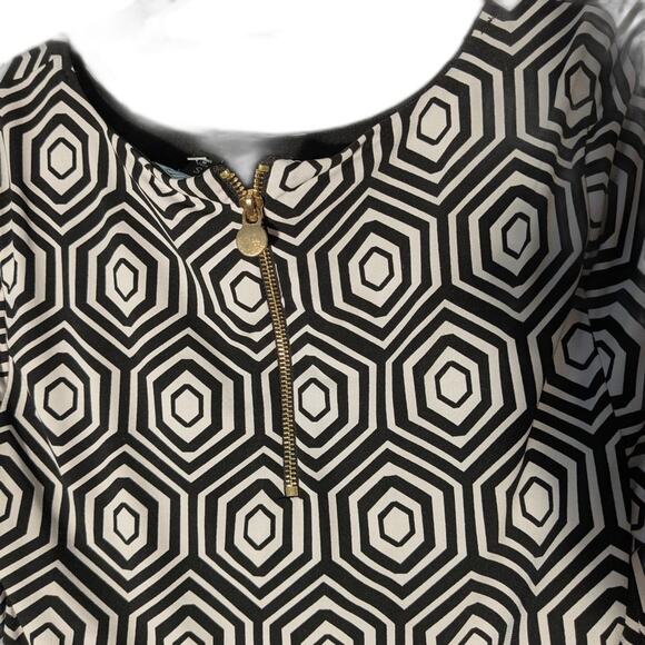 Cynthia Rowley Geometric Black and Blue Dress  Office S‎ - Picture 4 of 4